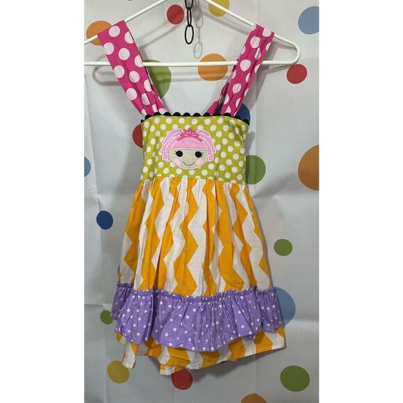 Multi Patterned Multi Color Girls Size 8 Sundress Wrap Style Open Back 🌸🌿 - Picture 12 of 12